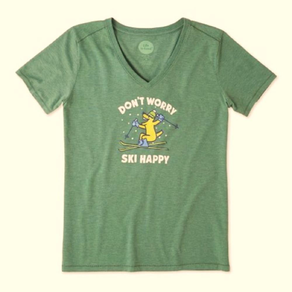 Life Is Good NEW Medium Green Shirt